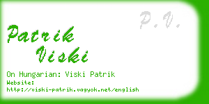 patrik viski business card